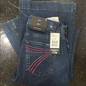 7 For All Mankind Dark Blue Flare Jeans